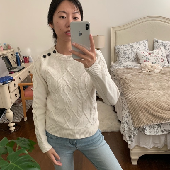 LOFT white sweater - Picture 6 of 7